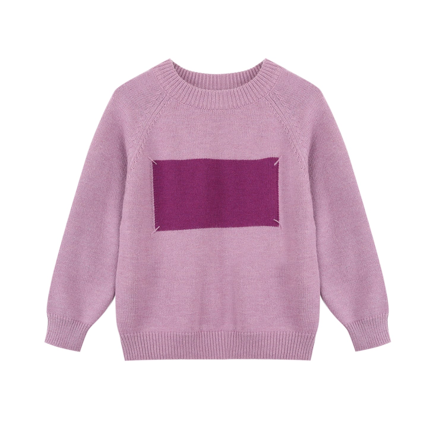 Pink Knitted Crewneck Sweater