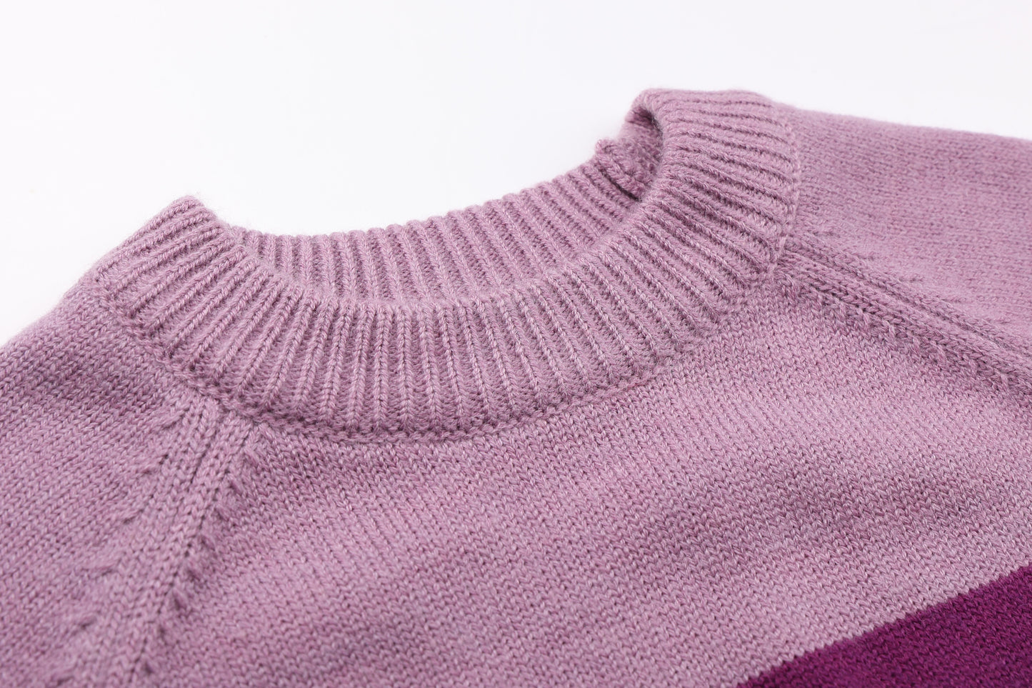 Pink Knitted Crewneck Sweater