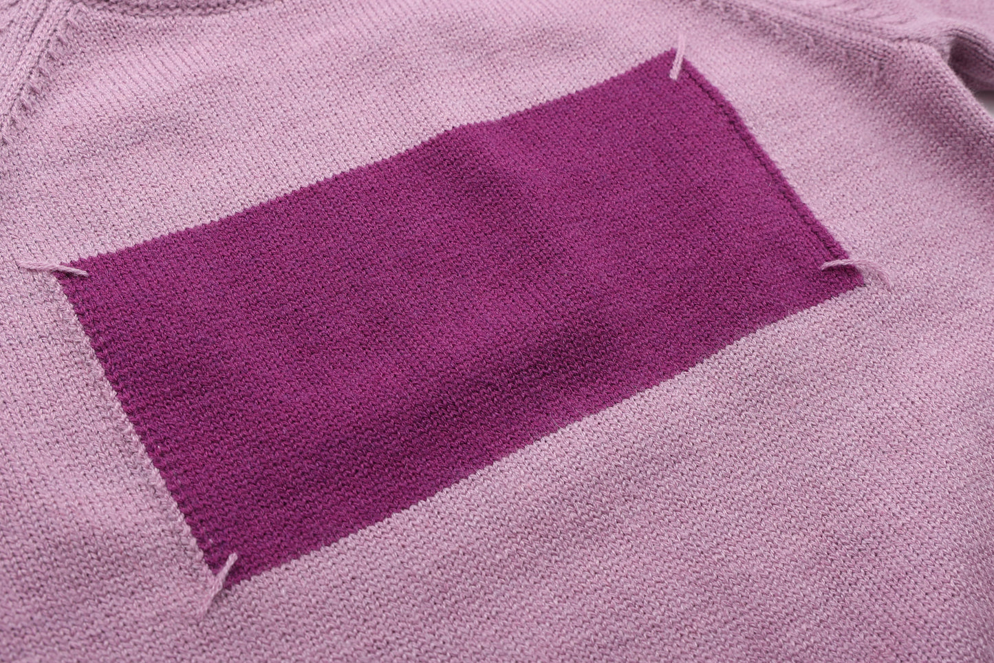Pink Knitted Crewneck Sweater