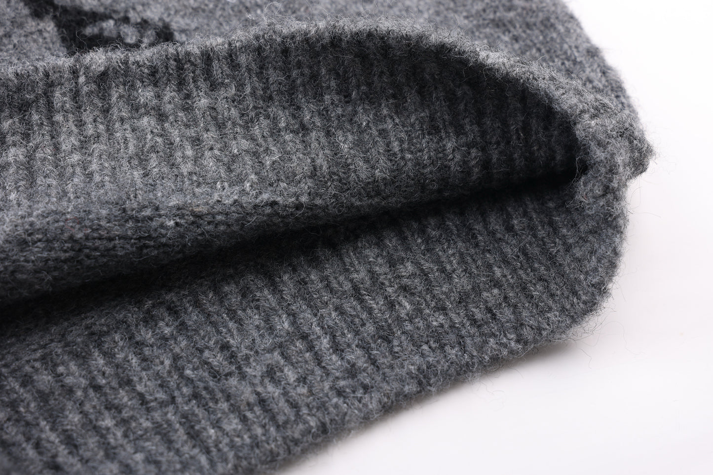 Grey Cherry Knitted Sweater