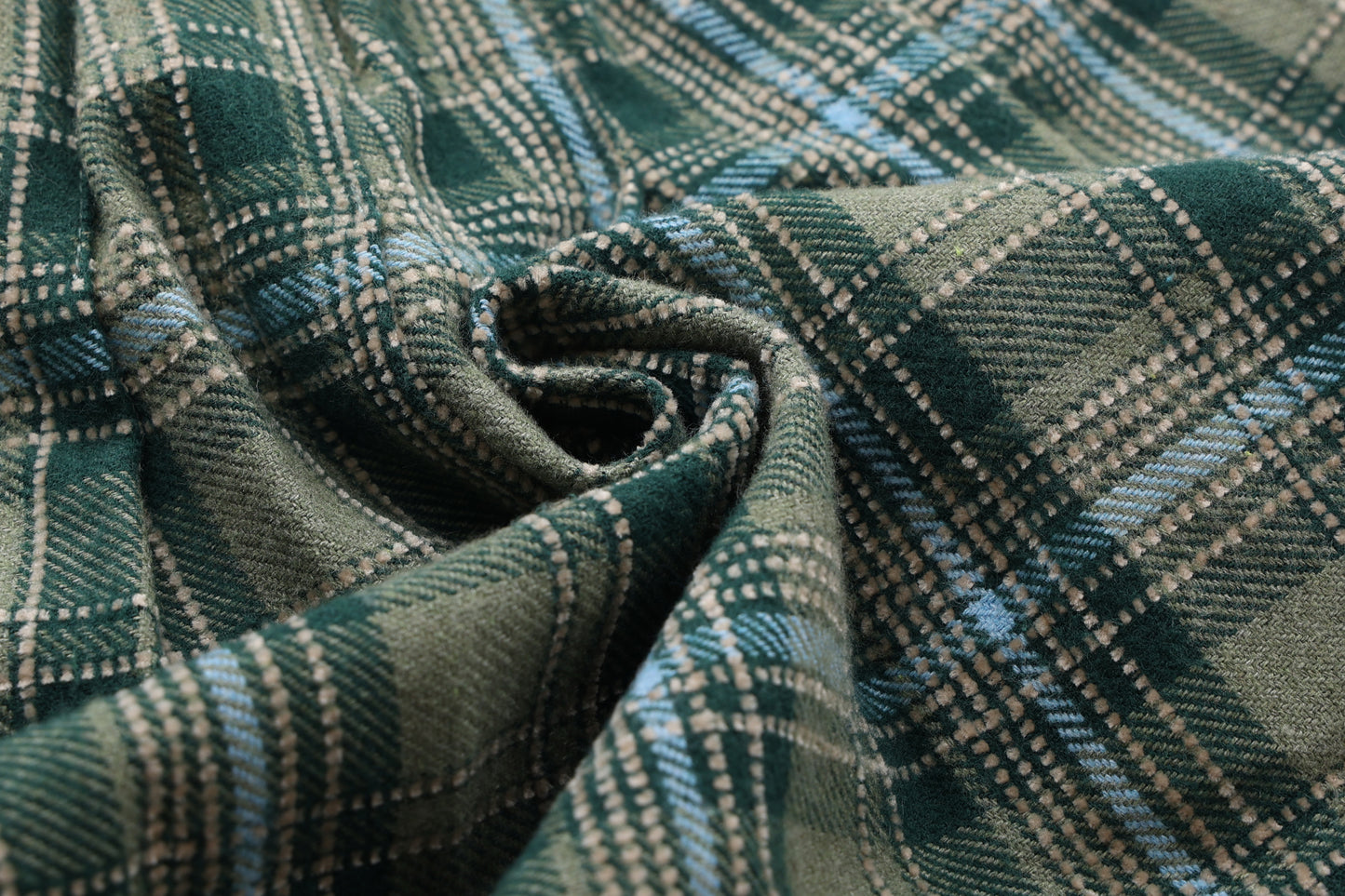 Green plaid pleated skirt