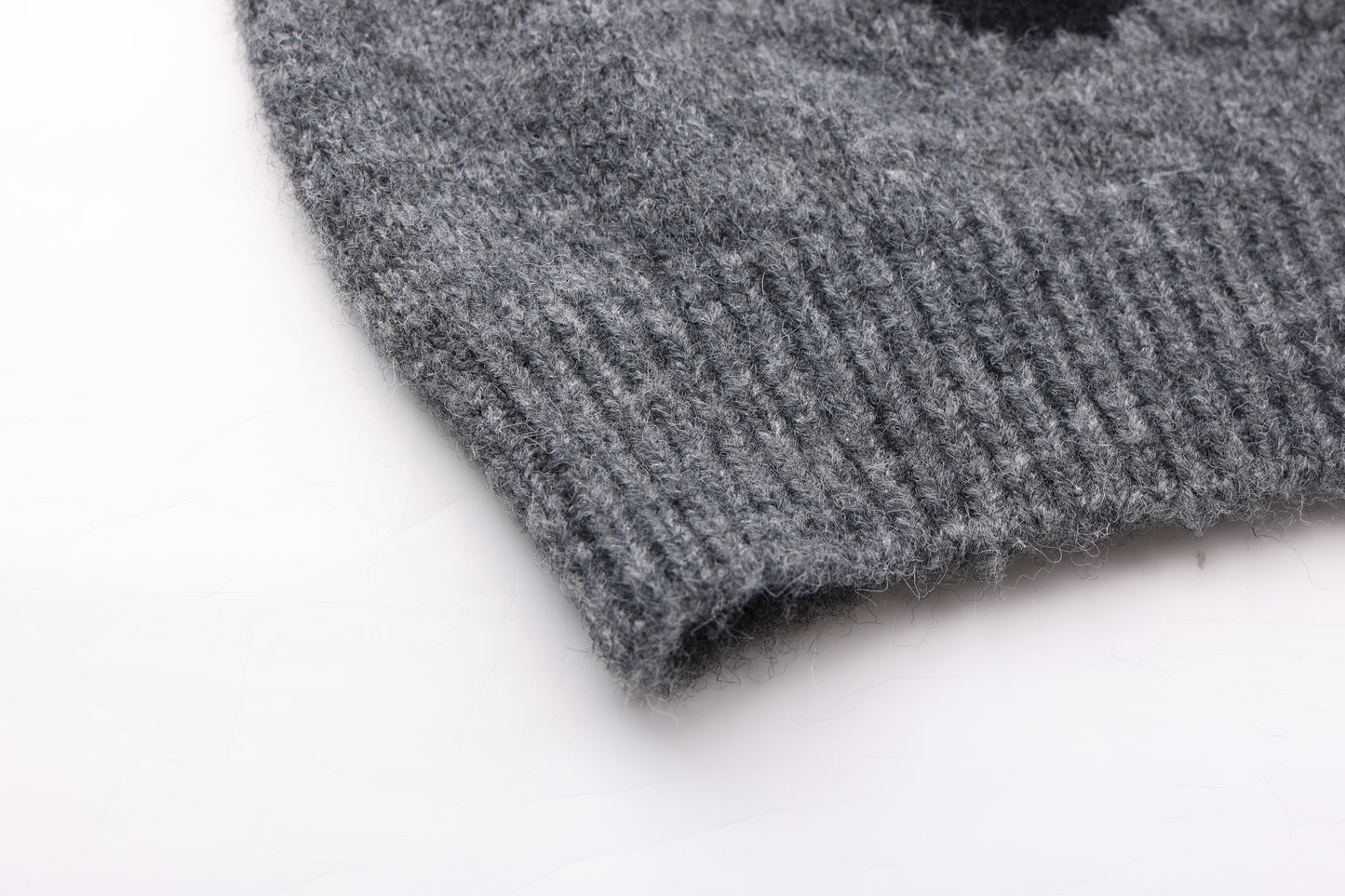 Grey Cherry Knitted Sweater