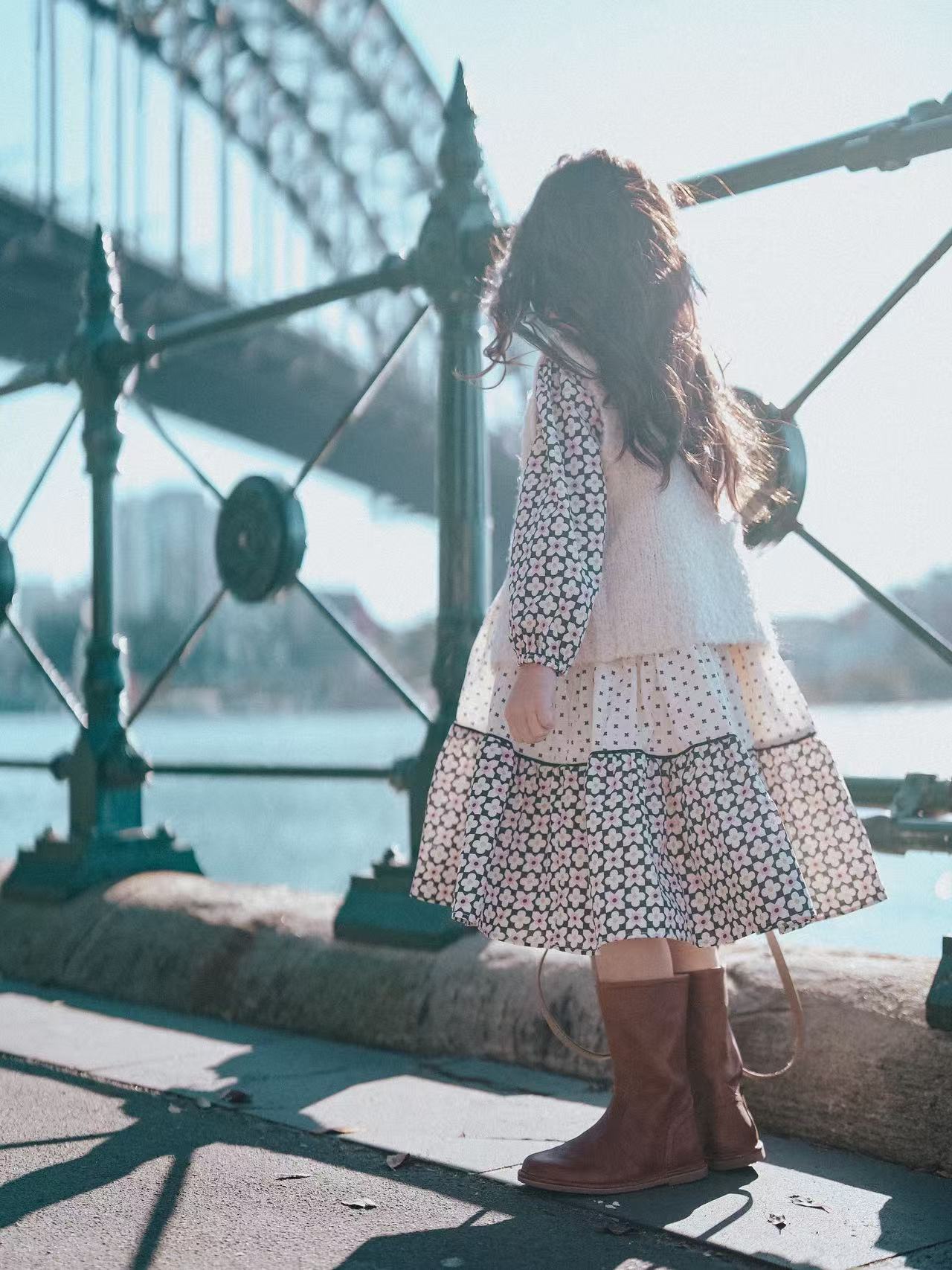 Floral Cotton Long-Sleeved Dress