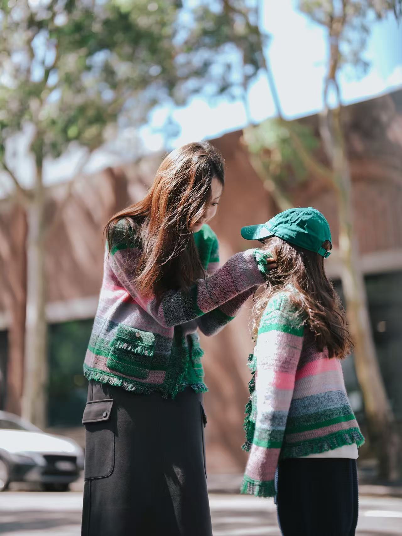 Green Fleece Knitted Jacket