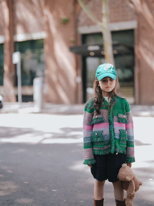Green Fleece Knitted Jacket